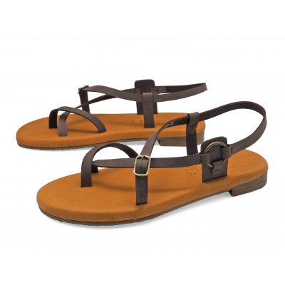 Women Sandals LS-15 Brown Nubuck (Oiled)